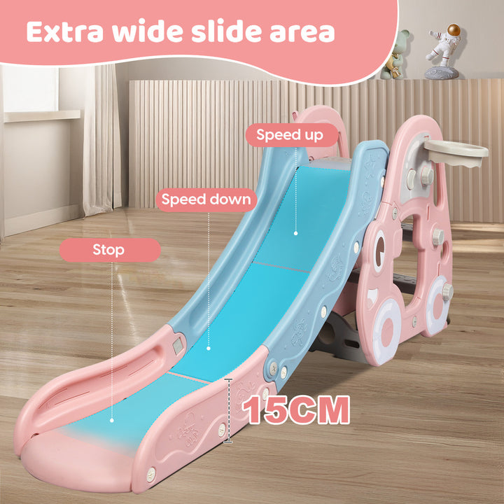 Bopeep Kid Slide Set Basketball Hoop Indoor Outdoor Playground Activity Center