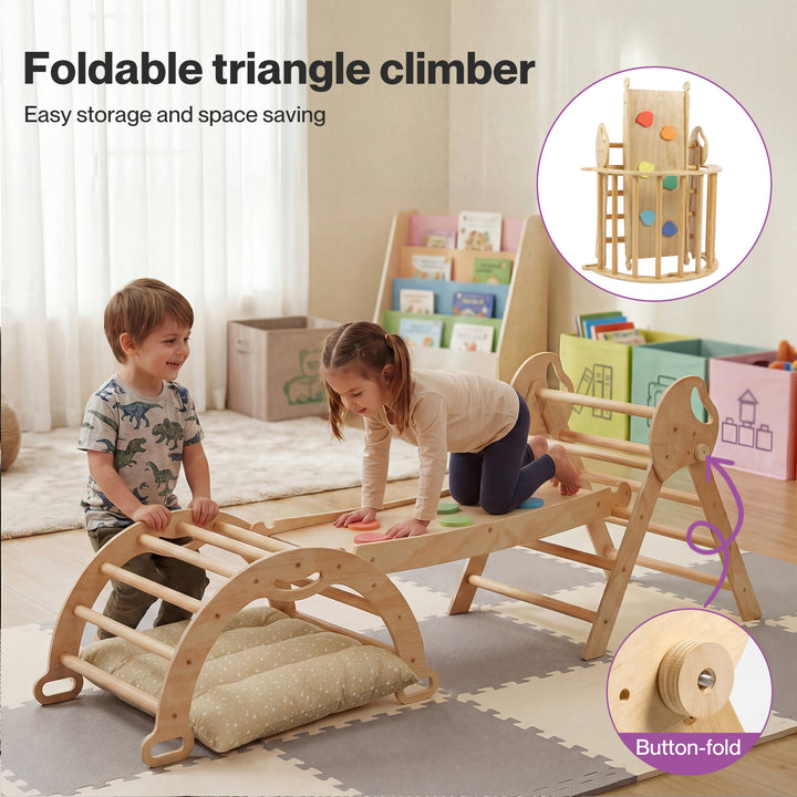 BoPeep Kids Climbing Toys Sets Toddler Toys Triangle Arch Climber Indoor