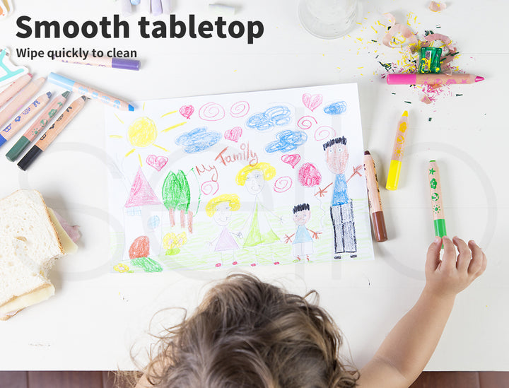 Kids Table Chairs Set Chalkboard Activity Play Desk Wooden Study Tables