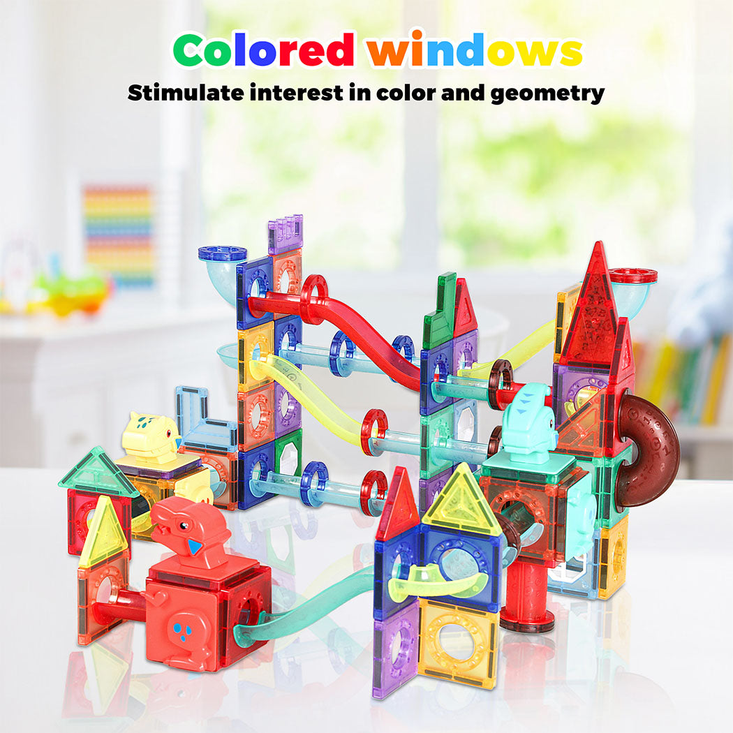 Kids Magnetic Tiles Blocks Dinosaur Building Educational Toys Children Gift Play