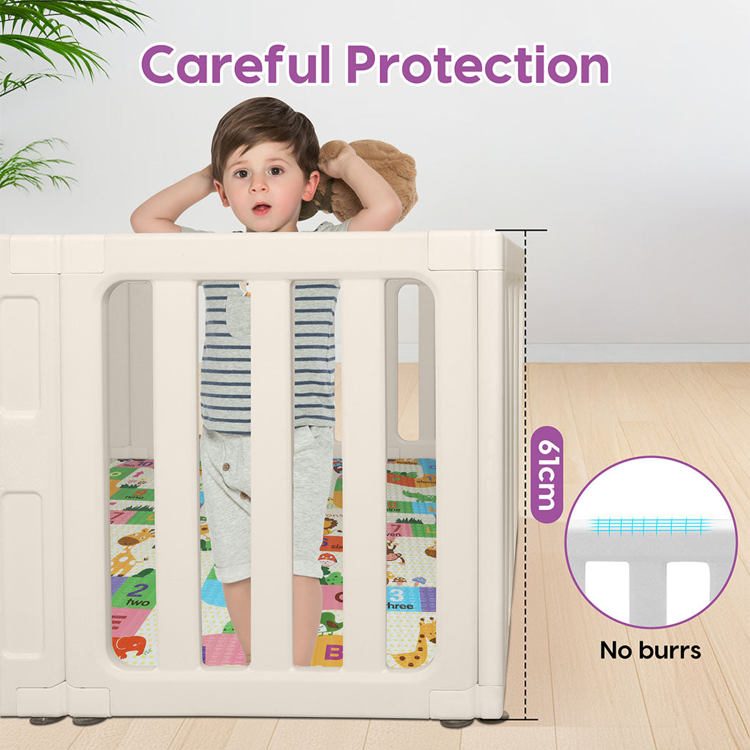 Bopeep Kids Playpen Baby Safety Gate With Lock Toddler Play Game Toy