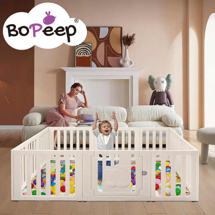 Bopeep Kids Playpen Baby Safety Gate With Lock Toddler Play Game Toy