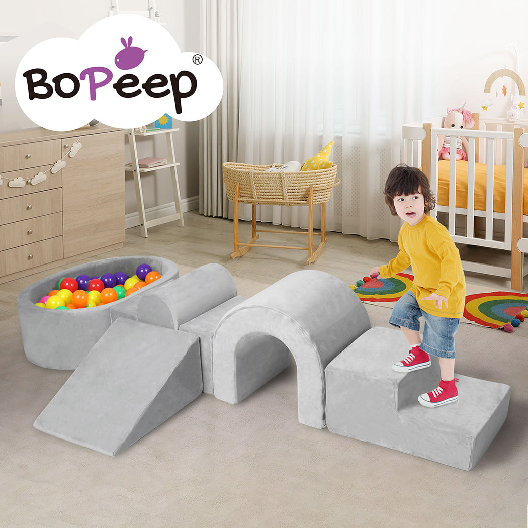 Bopeep Kids Foam Blocks Play Set Pit Climb Crawl Slide Soft Toddlers Toys Indoor