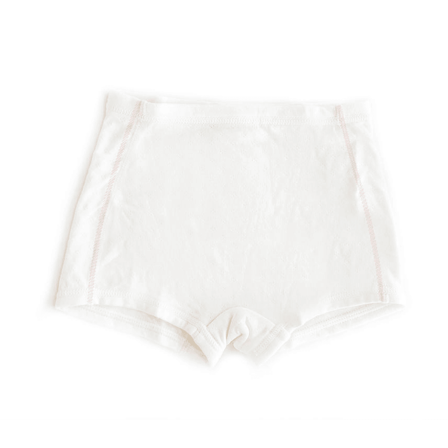 Angel Dept, daily, underware,kidsware 130 Angel Dept Organic Cotton Kids  Underwear White Boxer Briefs  - Girl