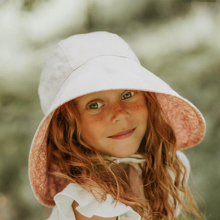 Bedhead Hats S Bedhead Girls Wide- Brimmed Sun Bonnet Hat- Freya/Flax