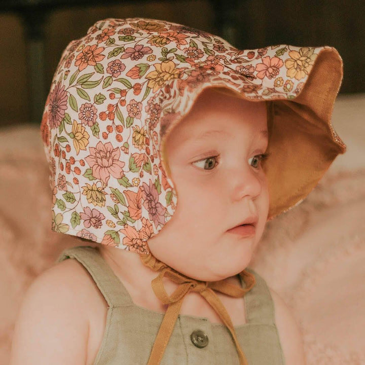 Bedhead Hats M Bedhead Heritage Reversible Ruffle  Bonnet Hat-Matilda/Maize