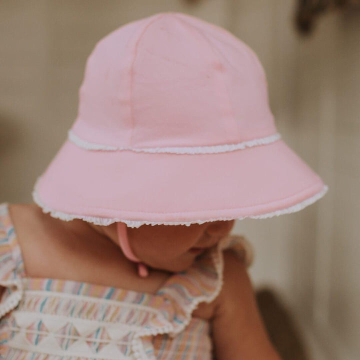 Bedhead Hats Bedhead Toddler Bucket Hat - Blush Ruffle Trim