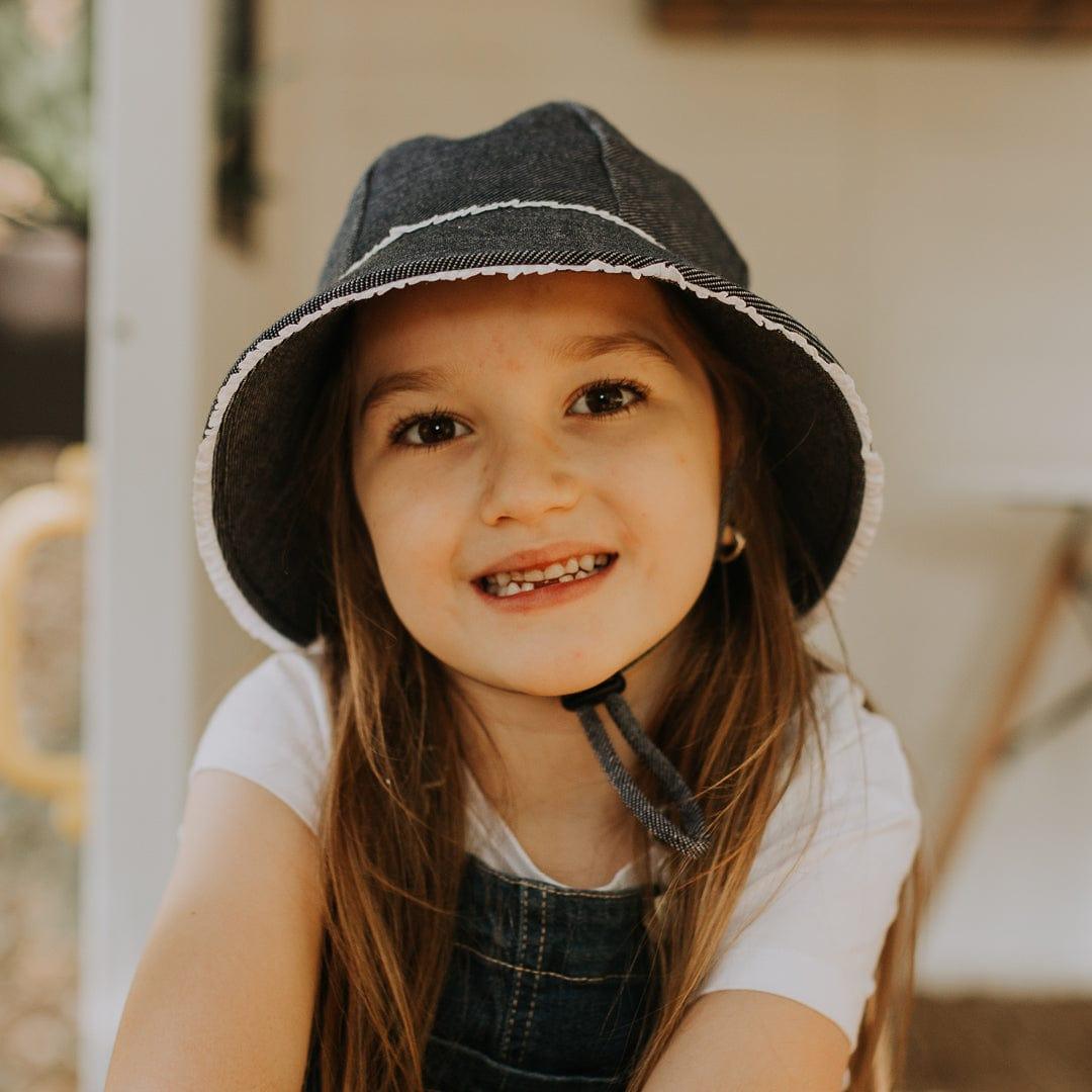 Bedhead Hats S Bedhead Toddler Bucket Hat - Denim Ruffle Trim