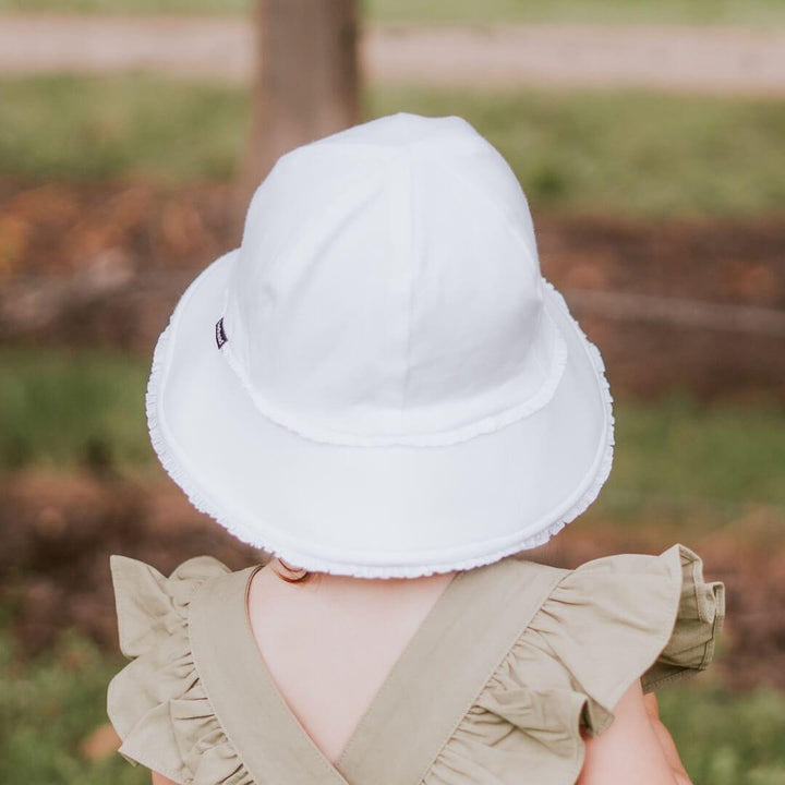 Bedhead Hats Bedhead Toddler Bucket Hat - White Ruffle Trim