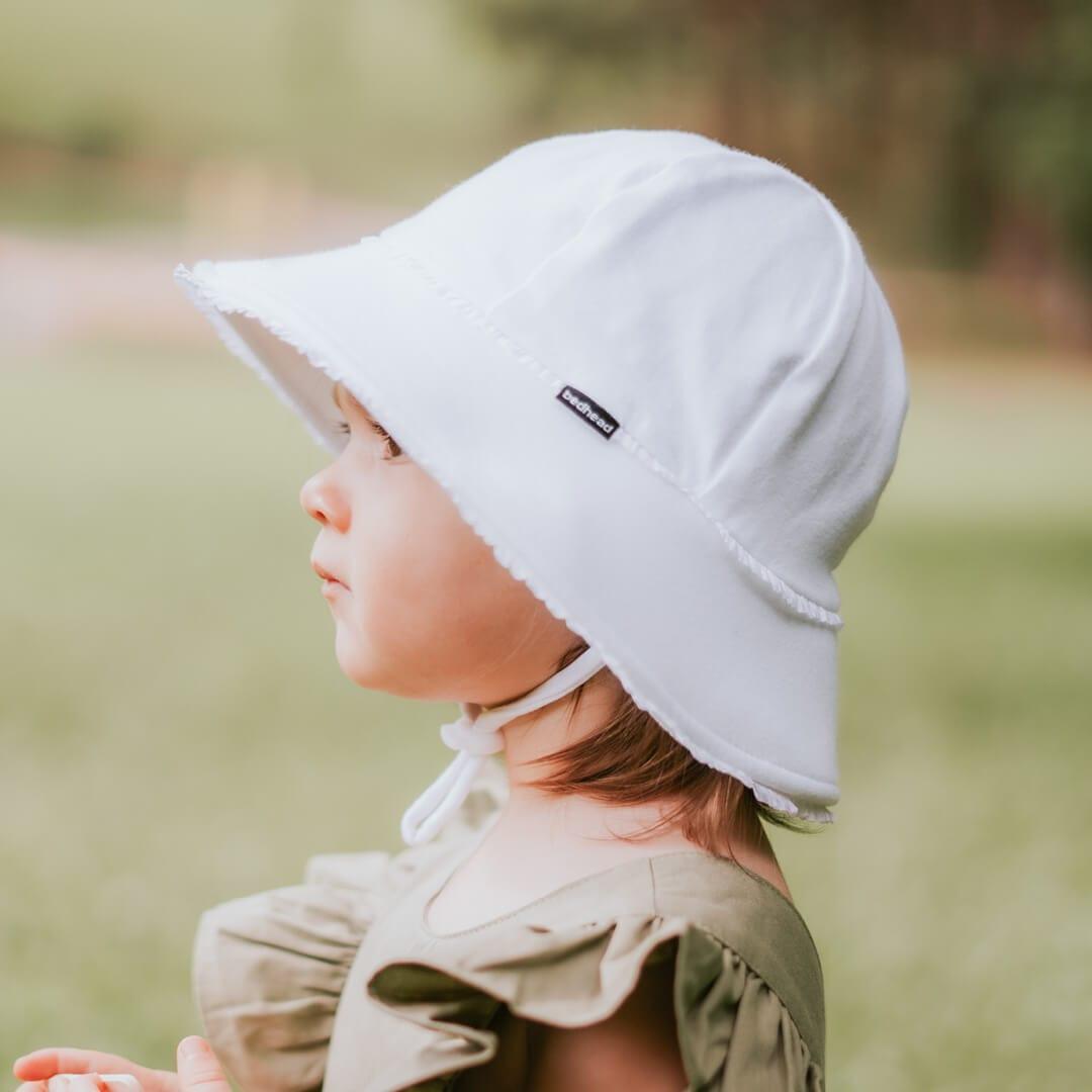 Bedhead Hats Bedhead Toddler Bucket Hat - White Ruffle Trim