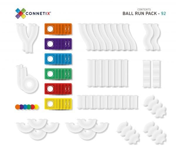Connetix Tiles Toys Connetix Tiles 92 Piece Ball Run Pack