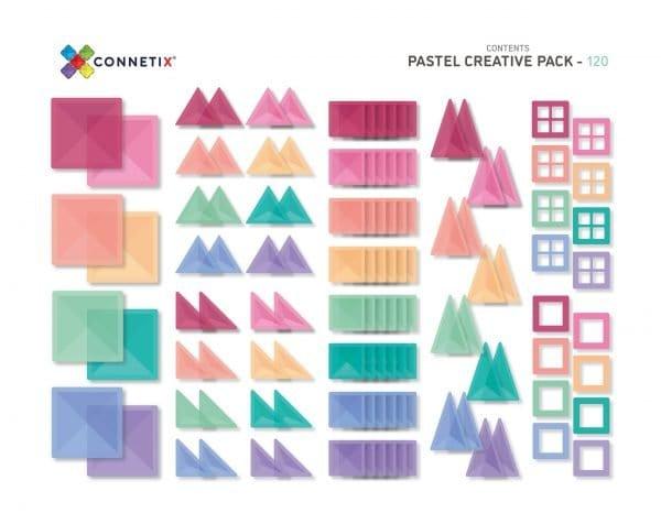 Connetix Tiles Toys Connetix Tiles Pastel 120 Piece Creative Pack