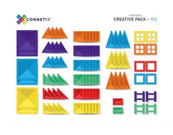Connetix Tiles Toys Connetix Tiles Rainbow 100 Piece Creative Pack