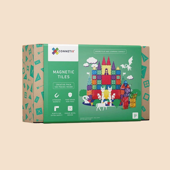Connetix Tiles Toys Connetix Tiles Rainbow 100 Piece Creative Pack