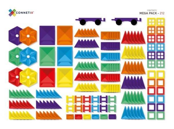 Connetix Tiles Toys Connetix Tiles Rainbow 212 Mega Pack
