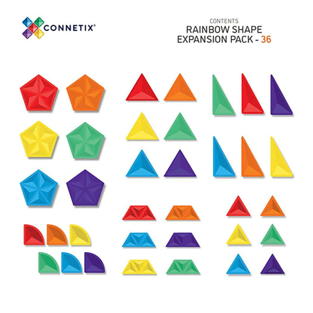 Connetix Tiles Connetix Tiles Rainbow Shape Expansion Pack 36 pc