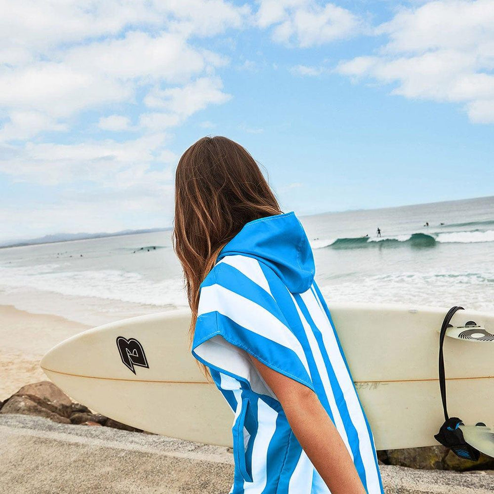 Dock & Bay Dock & Bay Adult Poncho Hooded Towel | Cabana Collection | Bondi Blue