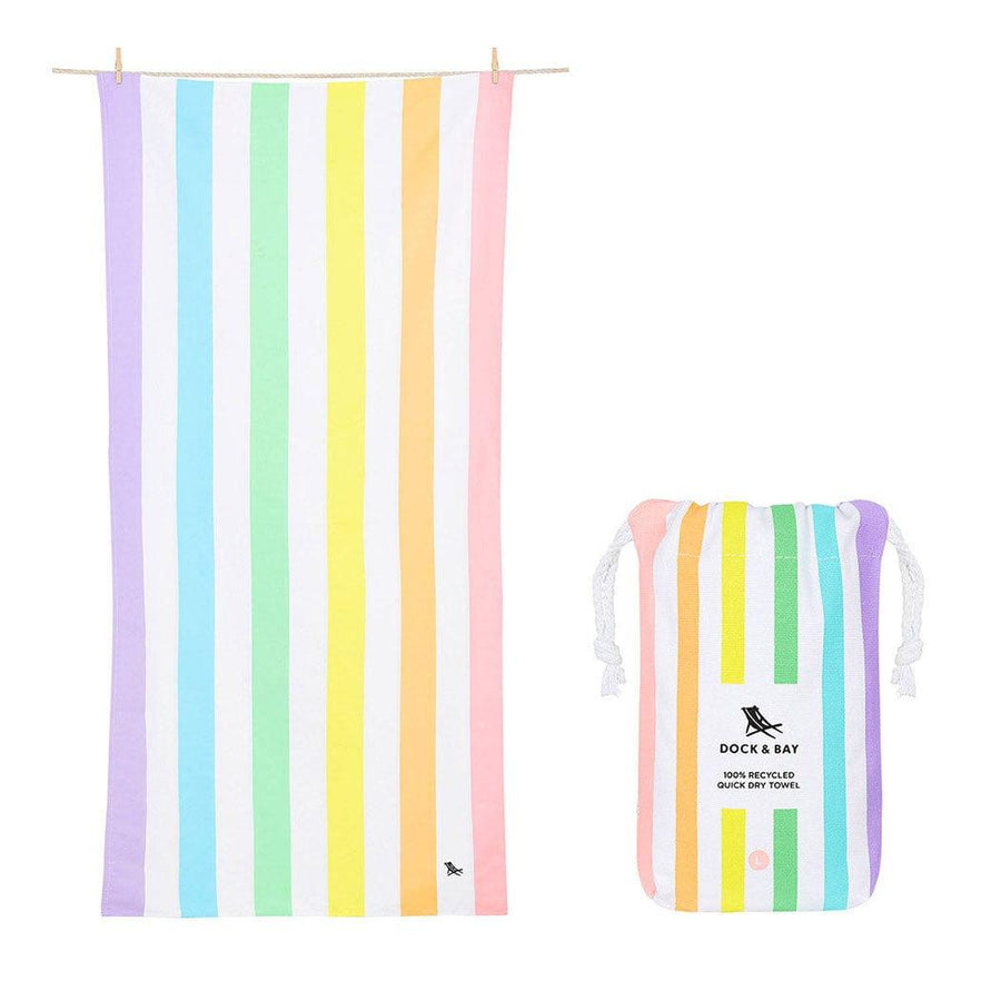 Lupipop Dock & Bay Beach Towel Cabana Collection L | Quick Dry | Unicorn Waves