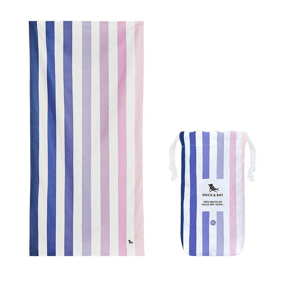 Lupipop Dock & Bay Beach Towel Cabana Collection XL | Quick Dry | Dusk To Dawn