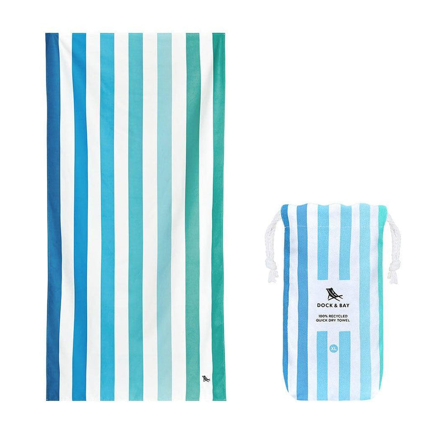 Lupipop Dock & Bay Beach Towel Cabana Collection XL | Quick Dry | Endless River