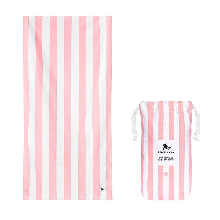 Lupipop Dock & Bay Beach Towel Cabana Collection XL | Quick Dry | Malibu Pink