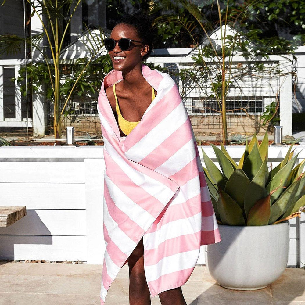 Lupipop Dock & Bay Beach Towel Cabana Collection XL | Quick Dry | Malibu Pink