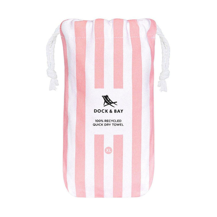 Lupipop Dock & Bay Beach Towel Cabana Collection XL | Quick Dry | Malibu Pink