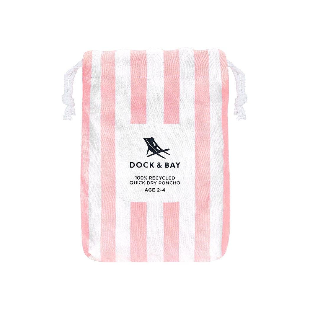 Dock & Bay Dock & Bay KIDS Poncho Hooded Towel -Mini Cabana Collection-Malibu Pink