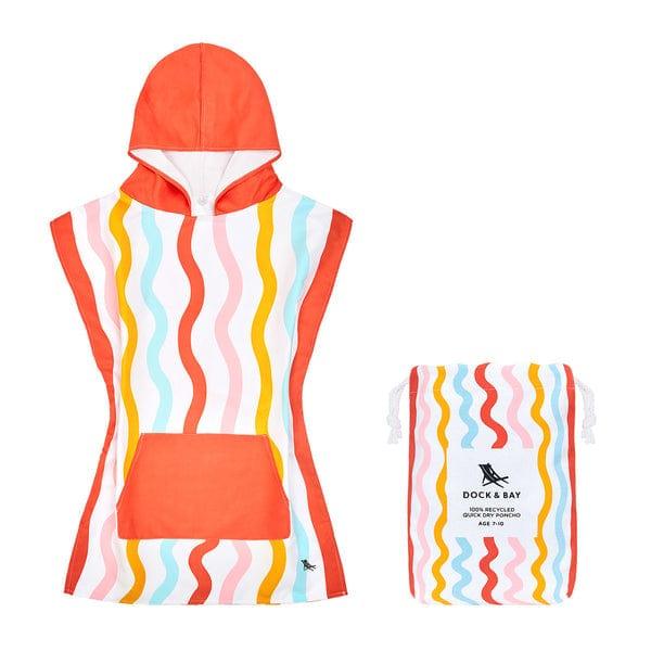 Dock & Bay Copy of Dock & Bay KIDS Poncho Hooded Towel - Squiggle Face