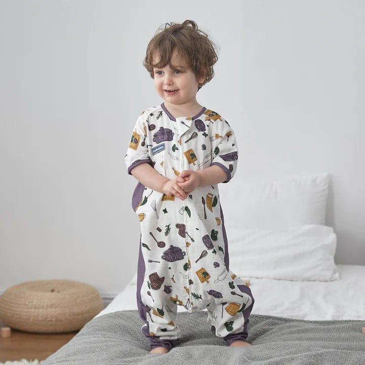 Domiamia Sleeping Suits Domiamia Bamboo Short Sleeve Sleep Sack with Feet - 0.6 Tog