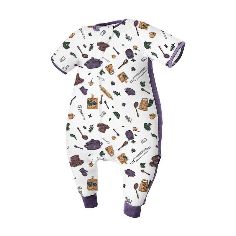 Domiamia French Chef / L (90-105cm) Domiamia Bamboo Short Sleeve Sleep Sack with Feet - 0.6 Tog