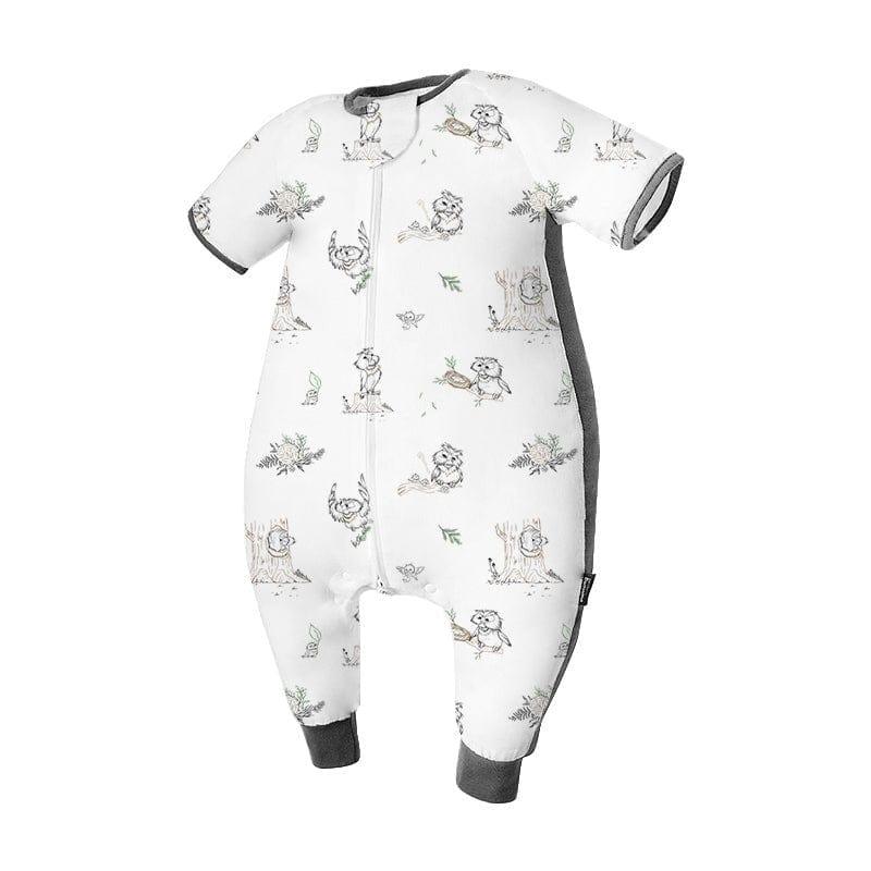 Domiamia Woodland Owl / L (90-105cm) Domiamia Bamboo Short Sleeve Sleep Sack with Feet - 0.6 Tog