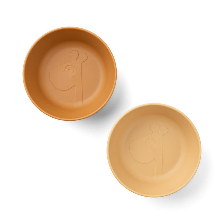 Done by Deer Done by Deer Kiddish Raffi Bowl 2 Pack-Mustard