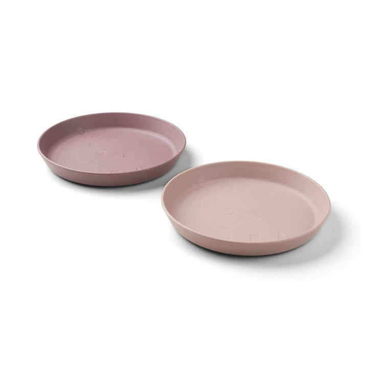 Done by Deer Done by Deer Kiddish Raffi Plate 2 Pack-Power Pink