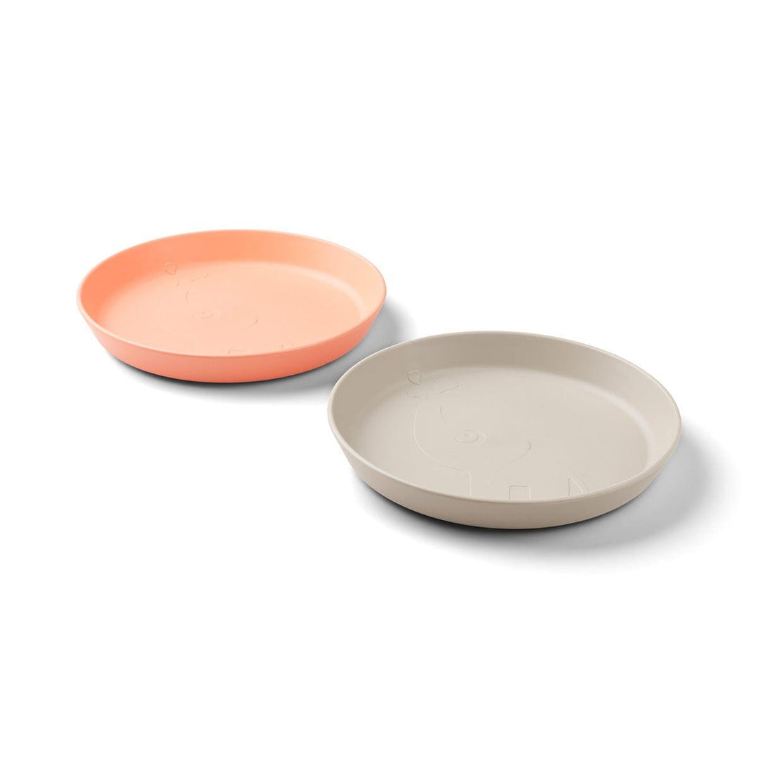 Done by Deer Done by Deer Kiddish Raffi Plate 2 Pack-Sand & Coral