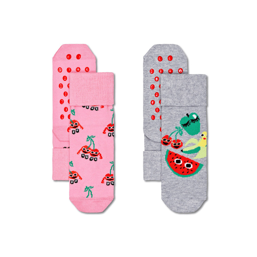 Happy Socks Happy Socks Kids Anti Slip Fruit Mix  2-Pack 2-3Yrs