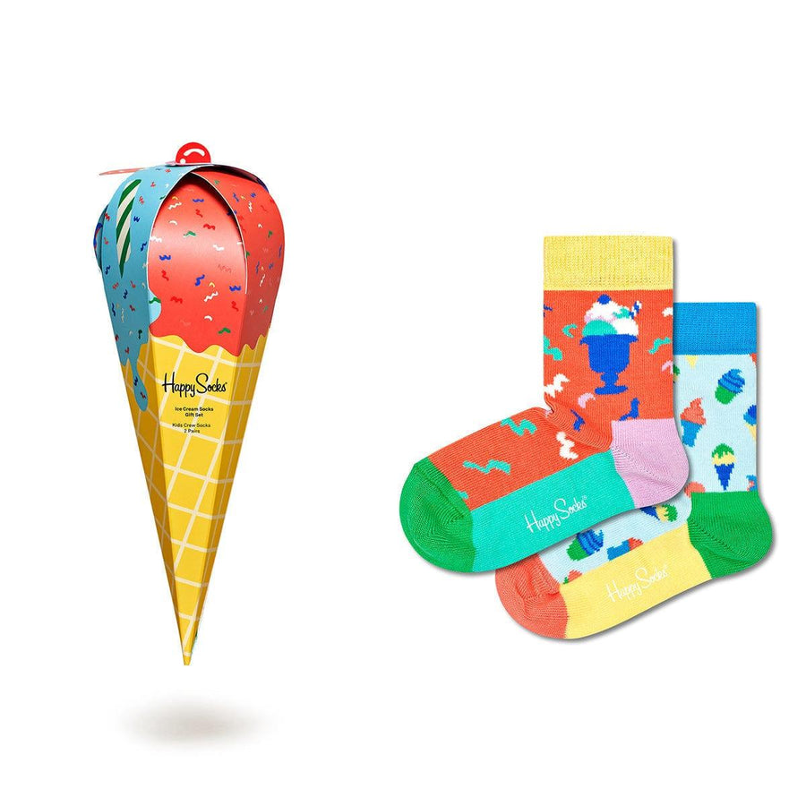 Happy Socks 0-12M Happy Socks  Kids Sock  Ice Cream  Gift - 2-Pack