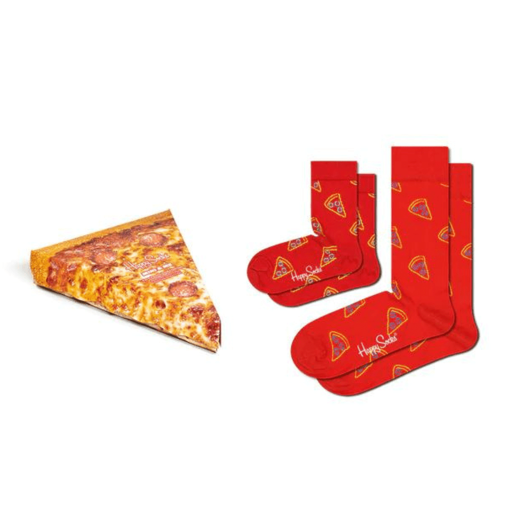 Happy Socks 41/0-12M Happy Socks Pizza Socks Mini & Me 2 Pack