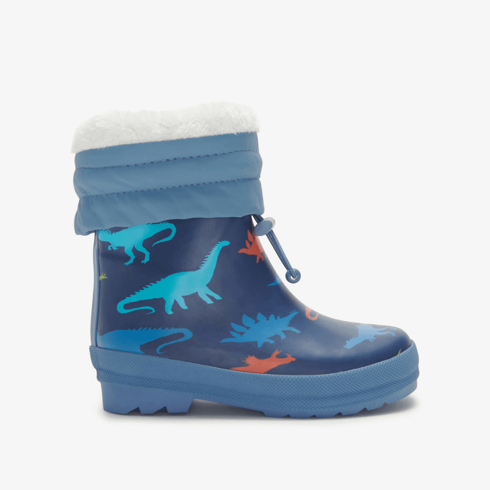 Hatley Hatley Dinosaur Silhouettes Sherpa Lined Kids Rain Boots