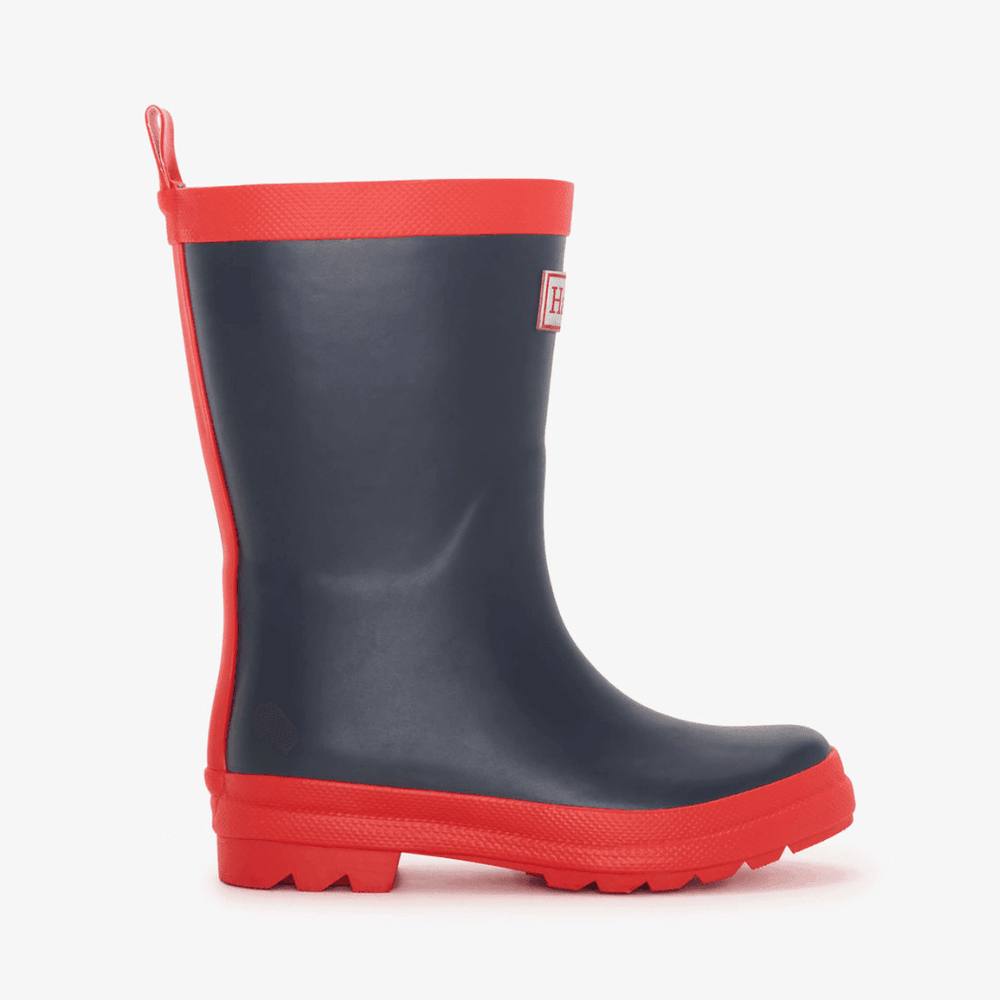 Hatley size 5 Hatley Navy & Red Matte Kids Rain Boots