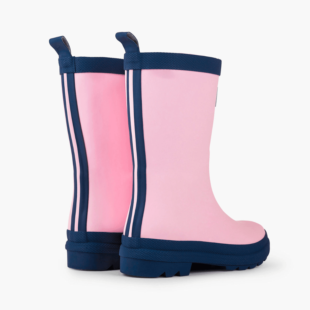 Hatley Hatley Pink & Navy Matte Kids Rain Boots