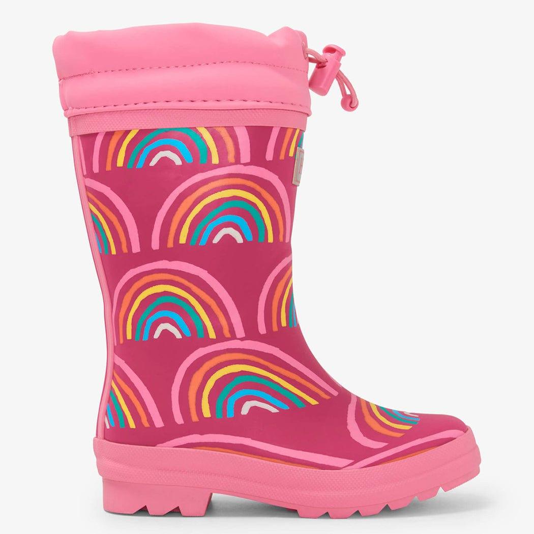Hatley Size 7 Hatley Rainy Rainbows Sherpa Lined Kids Rain Boots