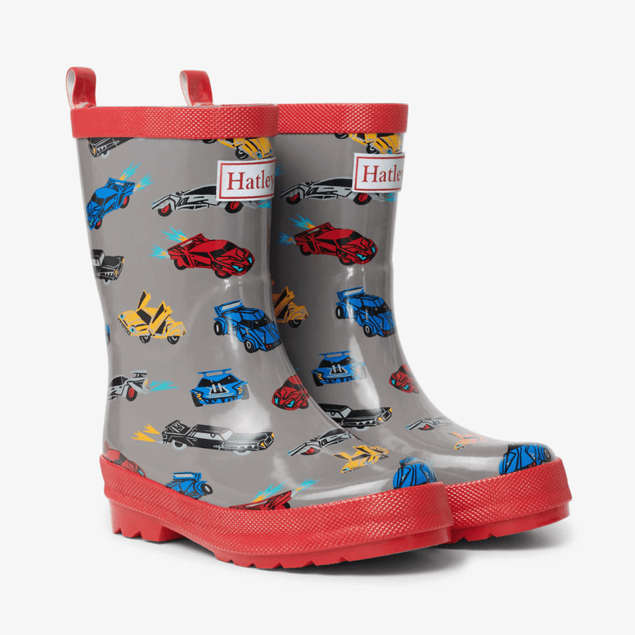 Hatley Hatley Cars Shiny Kids Rain Boots