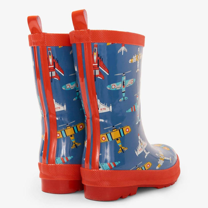 Hatley Hatley Flying Aircrafts Shiny Kids Rain Boots