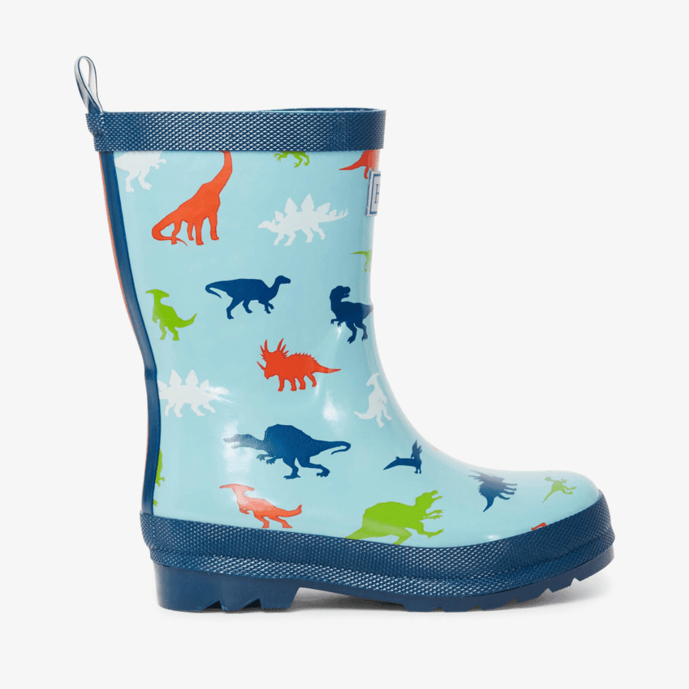 Hatley Hatley Prehistoric Dinos Shiny Kids Rain Boots