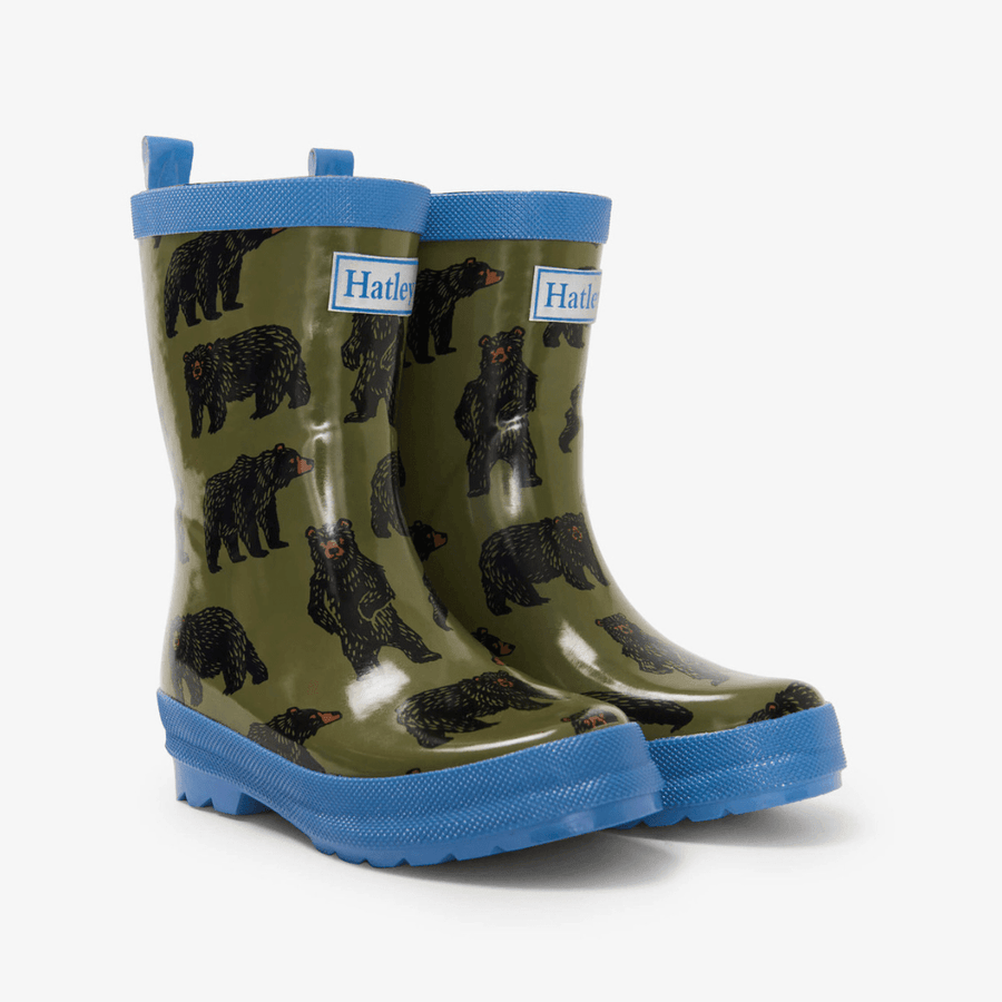 Hatley Hatley Wild Bear Shiny Kids Rain Boots