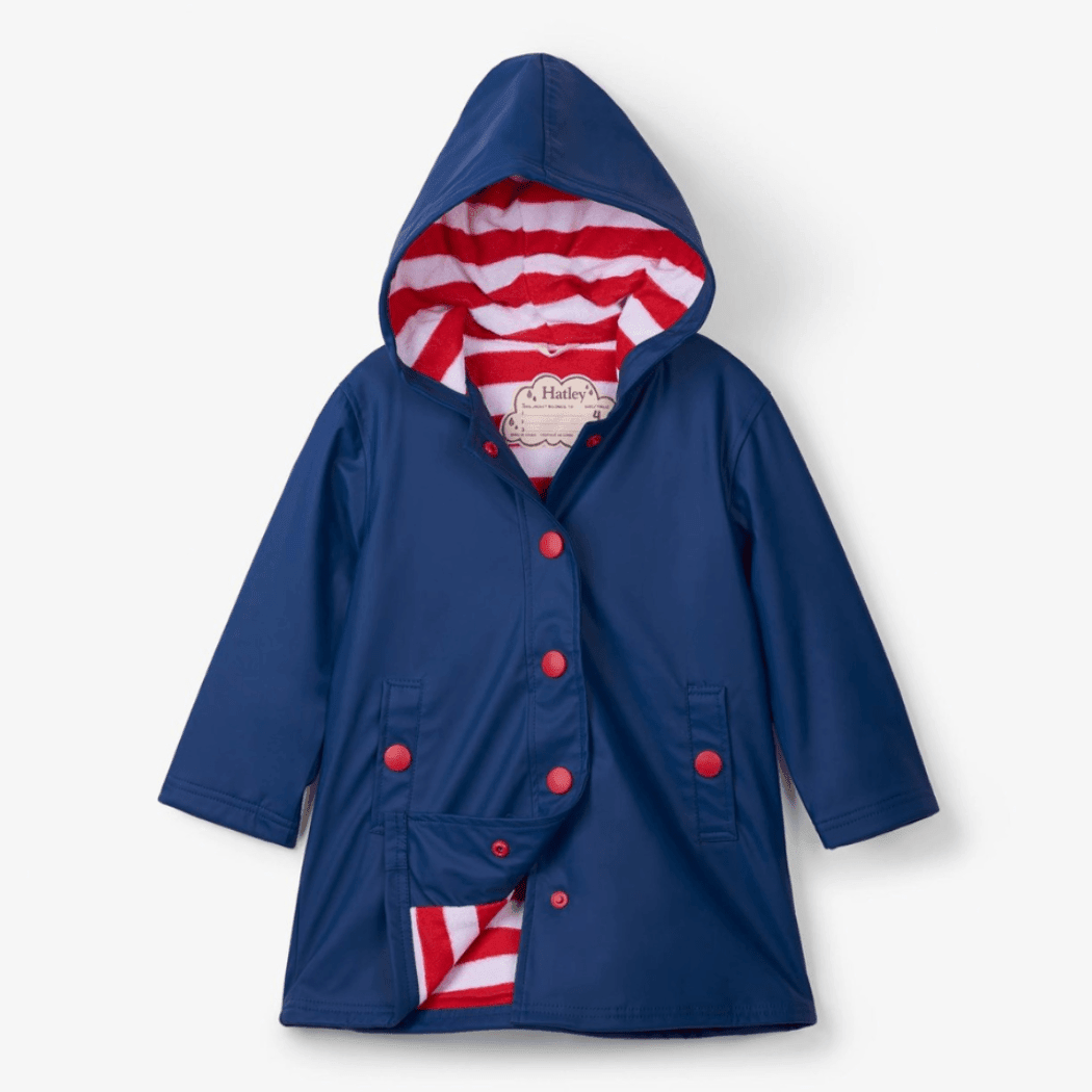 Hatley Size 3 HATLEY Splash Rain Jacket | Navy & Red