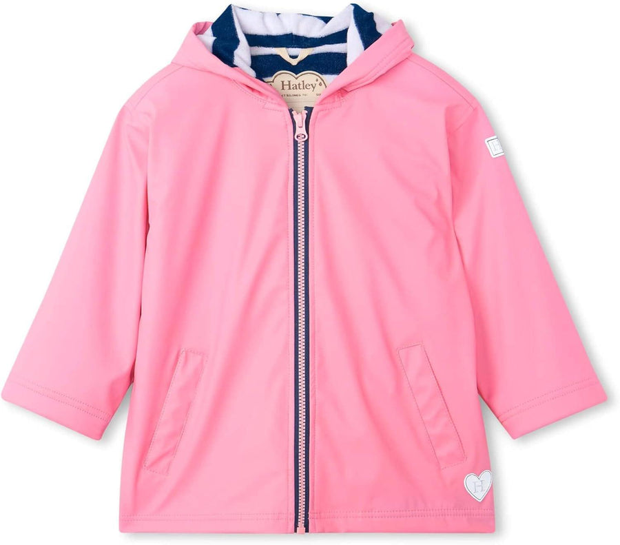 Hatley Size 6 Hatley Pink Zip Up Splash Rain Jacket