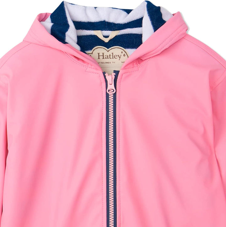 Hatley Hatley Pink Zip Up Splash Rain Jacket