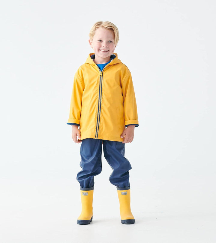 Hatley Hatley Yellow Zip Up Splash Rain Jacket